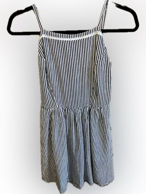 Old Navy Navy and White Striped Mini Dress